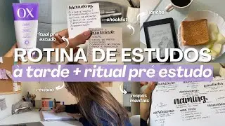 MINHA ROTINA DE ESTUDOS DA TARDE | ritual pré estudos, como estudo para as provas e dicas