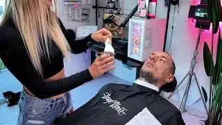 WHY SHE'S SO GOOD  ASMR Close Up Shave by Beautiful Barber