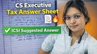 Tax law and practice Answer sheet - Score 50+ marks   #rti #answer #tax #csresults 
