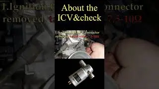 The idle control valve - about the valve, nominal values plus its check