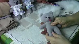 Sewing a teddy bear from a blanket. A cozy toy. HobbyMarket