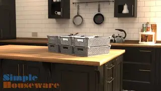 Introduction: Simple Houseware Stackable Plastic Woven Basket Organizer, 6 Pack