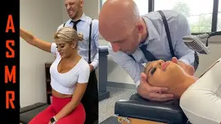 Nurse Neck Pain & Full Body Cracking ~ Chiropractic ASMR + Microphone.