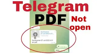 Telegram Me Pdf Open Nahi Ho Raha hai | How to Solve Not Open pdf file