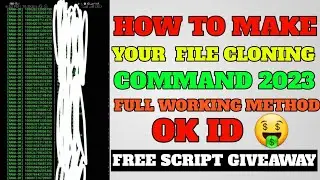 How To Make My Own File Cloning Command | File Cloning Command | SSB Opensource | Script Giveaway |
