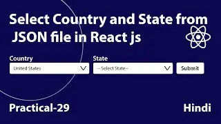 Select Country and State from json file in React js