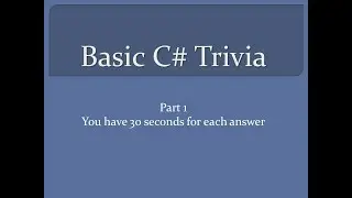 C# Trivia part 1