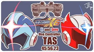 Mega Man X6 - X and Zero, One Controller - 45:56.23 - No Commentary - All Stages TAS