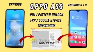 Oppo A5s hard reset Pattern Unlock || Oppo A5s (CPH1909) Frp bypass By free Tool