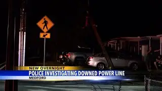 Police investigating downed power line in Medford