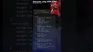 Image animation using HTML and CSS