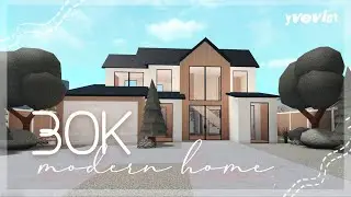 30K TWO STORY MODERN FARMHOUSE EXTERIOR (NO-ADVANCED PLACING) | BLOXBURG HOUSE BUILD