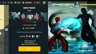 Level - 38 | Deep Panic  Boss kill | Impossible Mod | Shadow fight 3