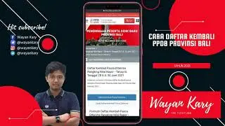 Cara Daftar Kembali PPDB Provinsi Bali tahun 2021