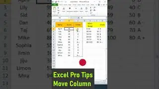 Move Column Position Excel 