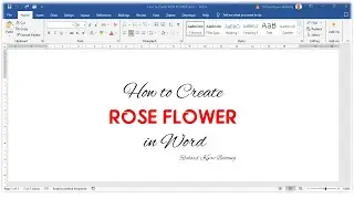 How to Create Rose Flower in Word