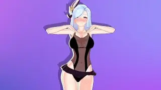 Shenhe swim suit😳😳 - Gomi Gomi -【MMD Genshin impact 4K | 60FPS】