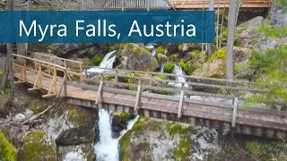 Myra Falls (Myrafälle) - Waterfalls in Austria, 4K Drone Footage