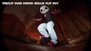 Session skate / Treflip over krook Nollie flip the vert coping at Les park