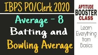 Average - 8 | Batting and Bowling Average | IBPS PO - X (2020)