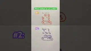 Which Method Do You Prefer? #Shorts #algebra #math #maths #mathematics