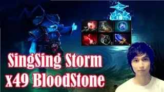 SingSing - plays Storm Spirit | x49 BloodStone
