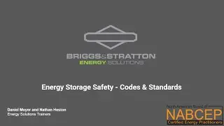 Navigating Codes & Standards for Energy Storage Systems