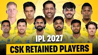 CSK RETAINED PLAYERS LIST 🔥 IPL 2027 CSK RETAINED & RELEASED PLAYERS