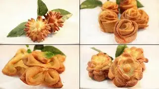 ৪ ধরনের ডিম ফুল পিঠা II পদ্ম -গোলাপ - সূর্যমুখী -চারটা ফুল পিঠা II 4 Types Egg Cake II ডিমের পিঠা