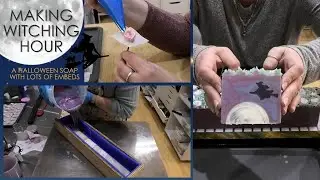 Witching Hour Cold Process Soap - Halloween Edition!!!  A soap with lots of embeds