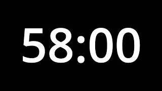 58 MINUTE TIMER - No Sound - Full HD 1080p - COUNTDOWN
