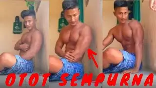 Hatim Raka Flex Otot Sixpack, Dada, Bahu Tebal