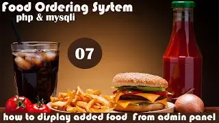 how to display added food in admin side in food ordering system in php