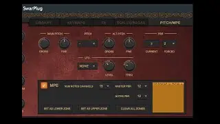 SwarPlug 4 VST Plugin: The Pitch/MPE Panel