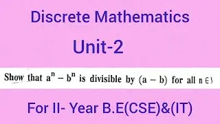 Discrete Mathematics|Unit- 2|For II- Year B.E(CSE)&(IT)@thanishmaths3760
