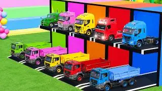 Truck With Colour - ALL truck WITH DOUBLE FLATBED TRAILER Transport In Fs22 #86