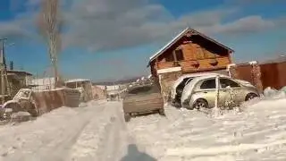 Велосипед зимой: езда по Симферополю - видео