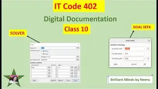 GOAL SEEK and SOLVER in LibreOffice Writer(-Digital Documentation) IT 402 Class 10-What-If Analysis