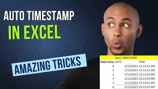 Auto Timestamp in Excel | Auto date & time in  excel