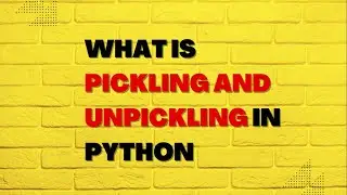 Difference between pickling and unpickling in python