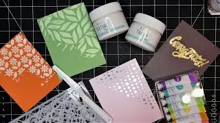 Diamond Press Ultimate Cardmaking Mixed Media Collection: Texture Paste & Foil Rolls Review Tutorial