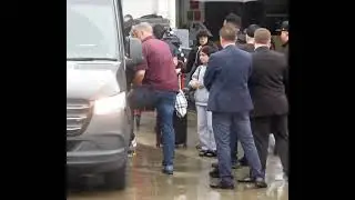 Kourtney Kardashian and Travis Barker arrive in Sydney with their newborn baby