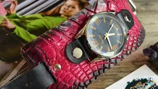 Часовой браслет из шикарной кожи крокодила | Фактурный обзор