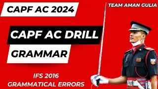 IFS 2016 ENGLISH GRAMMAR CONCEPTS | CAPF AC 2024 ENGLISH GRAMMAR