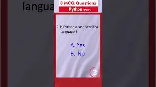 Part 1 - Python MCQ - Q&A | Most asked Interview Questions