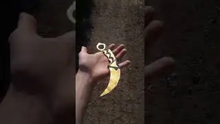 Чёрно-золотой керамбит из бумаги!