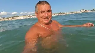 #Анапа. Сегодня 27.06.2023. Чёрное море. Пляж «ЭЛЛАДА». Время 17.00 Воздух 30. Море 27. Шторм.