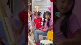 ADEK AUDREY GANGGUIN SAMANTHA YANG LAGI MELUKIS MY MELODY SANRIO