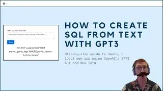 How to Generate SQL Queries From Text with GPT3