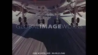 Shot of Landing Gear as Airliner Touches Down